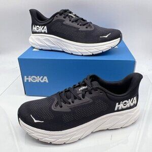 HOKA ONE ONE Arahi 7 Running Shoe Sneaker Black / White Womens US 9.5 D Wide